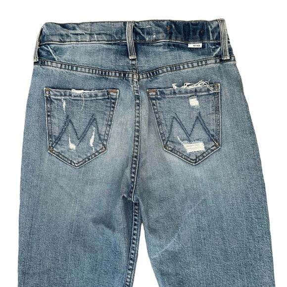 Mother Denim Tomcat Ankle Jeans in Confession Wash | High Waist Distressed | 25 - Picture 5 of 16